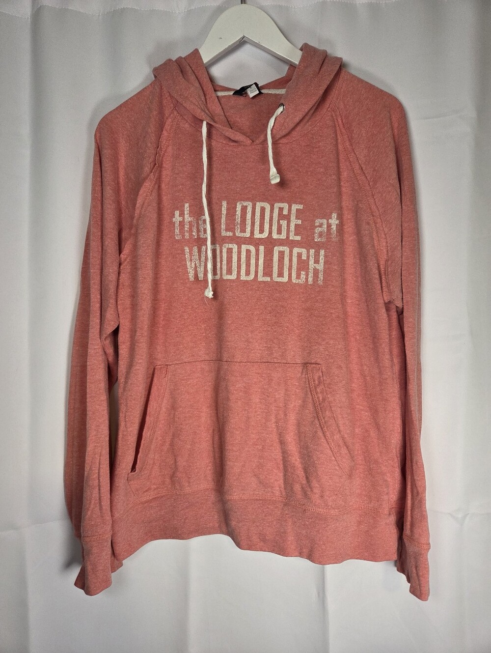 Lodge At Woodloch Spa Pink Lightweight Hoodie Sweatshirt Women's L